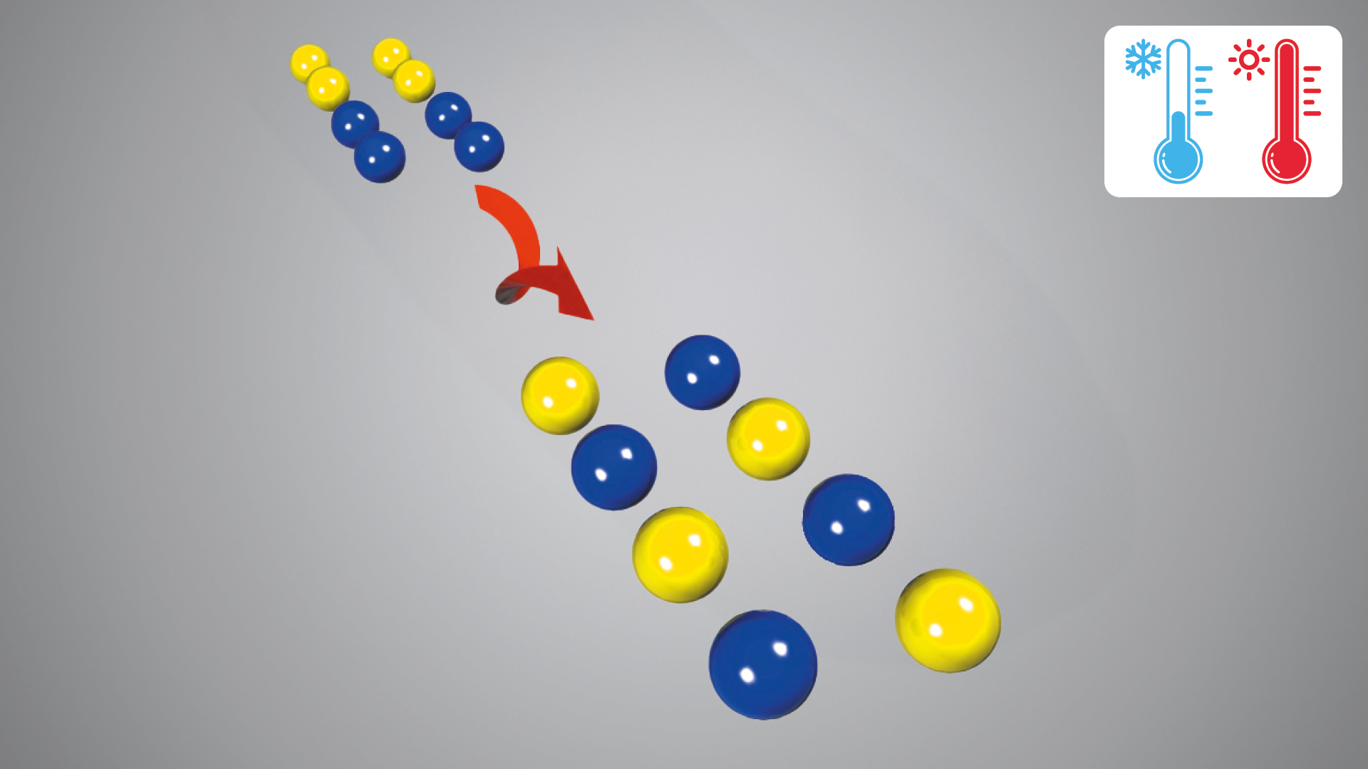 Heating / Cooling industrial mixing technology illustrated with a 3d rendering scheme.